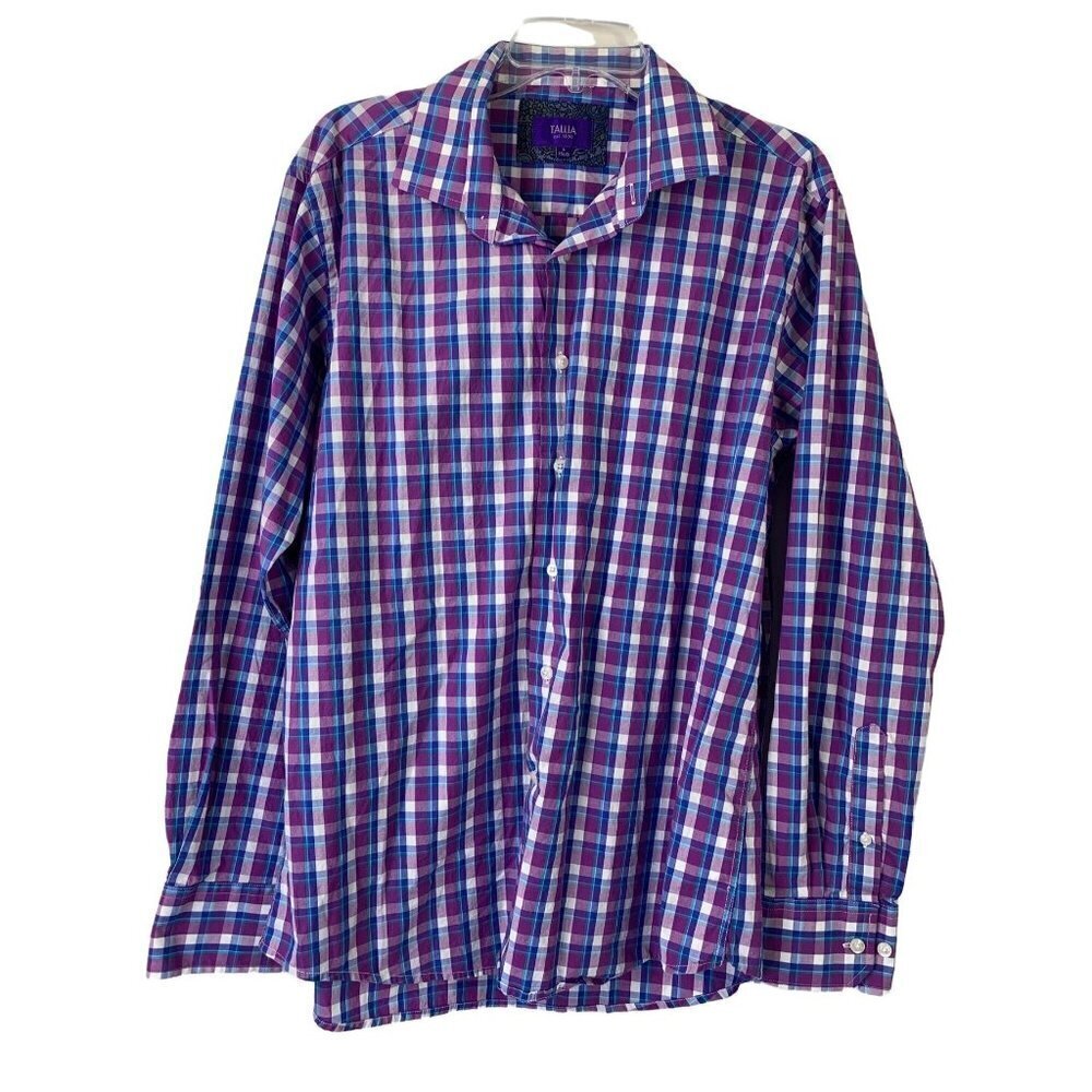 Tallia Men's Lavender & Blue Buttoned Down Shirt